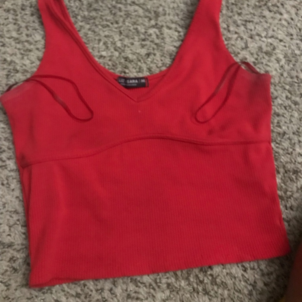 Red tank top